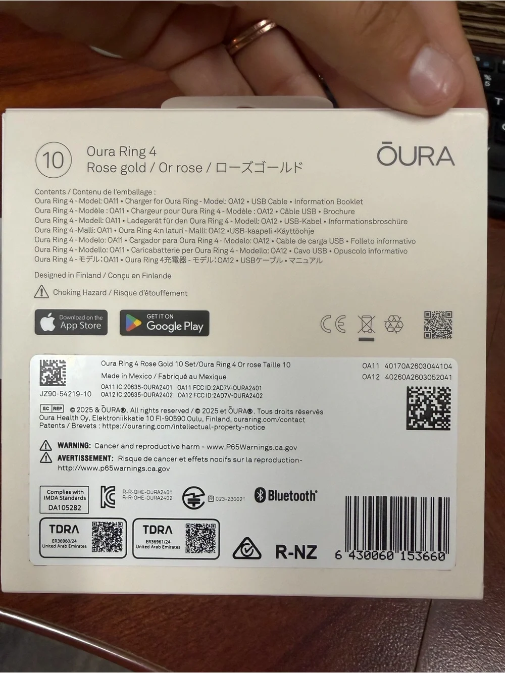 Oura smart ring